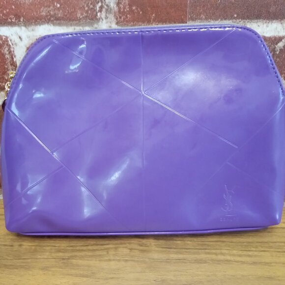 Yves Saint Laurent Handbags - Yves Saint Laurent Cosmetic Bag Beaute Women's Handbag Purple With Golden Zipper